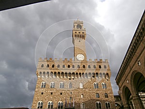 Clock tower, in Palazzo Vecchio\'s Arnolfo Tower Italy photo