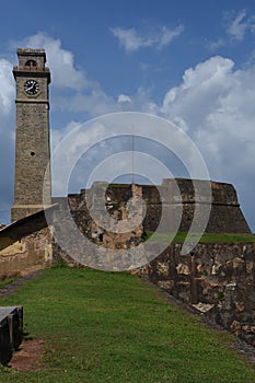 Clock tower and part of fort at Galle