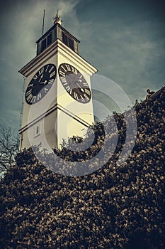 Clock tower in Petrovaradin fortress, Novi Sad, Serbia