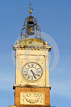 Clock tower in Piazza del Popolo, Ravenna