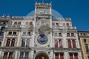 The Clock Tower in Piazza San Marco in venezia