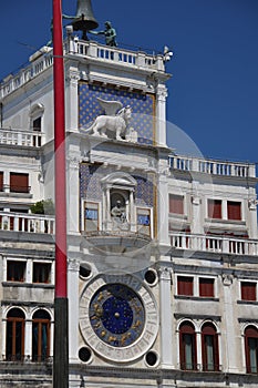 Famous clock tower of San Marco