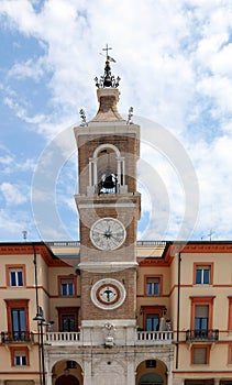 Clock tower Piazza Tre Martiri landmark Rimini photo