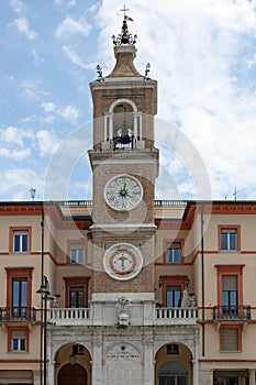 Clock tower Piazza Tre Martiri Rimini photo