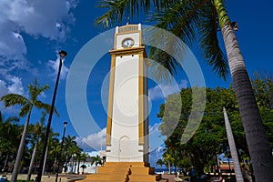 Clock tower in Cozumel Island of Mexico photo