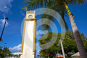 Clock tower in Cozumel Island of Mexico photo