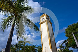 Clock tower in Cozumel Island of Mexico photo