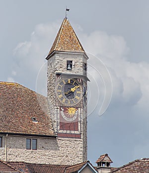 Clock tower in Rapperswil