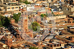 The Clock tower and Sadar market, Jodhpur, India