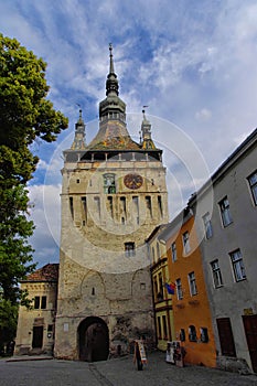 The clock tower in Sighisoara