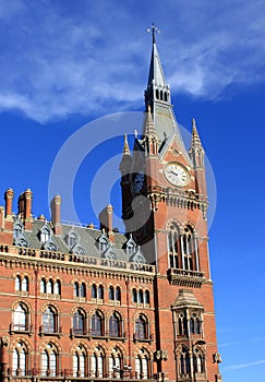 Clock tower St Pancras Renaissance Hotel London