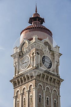 Clock Tower of Sultan Abdul Samad Building at Dataran Merdeka, Kuala Lumpur, Malaysia