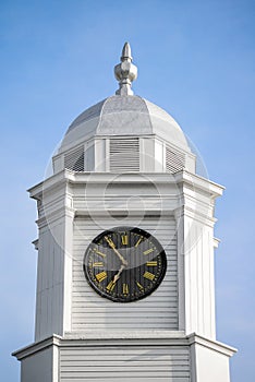 Clock tower on top of a courthouse
