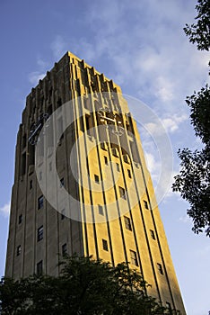 Clock tower at University of Michigan.