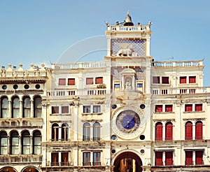 Clock Tower in Venice, Italy. Torre dell Orologio photo