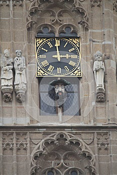 Clock in Town Square in Cologne Germany