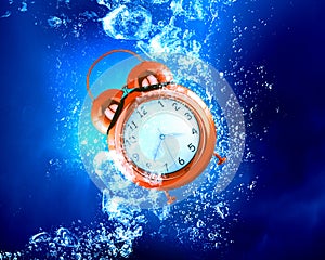 Clock under water