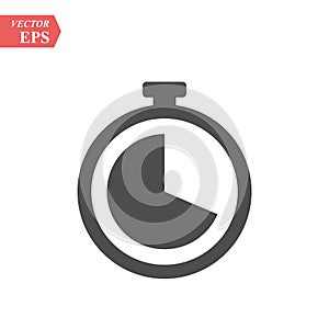 Clock vector icon. Time vector illustration. Trendy Flat style for graphic design, Web site, UI