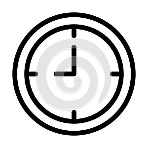 Clock Vector Thick Line Icon For Personal And Commercial Use