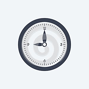 Clock, watch time icon. vector simple flat symbol