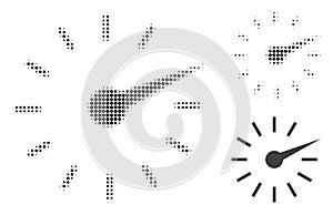 Clockface Halftone Dotted Icon