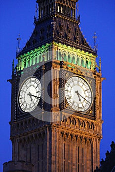 Clockfaces on Elizabeth Tower (Big Ben), London