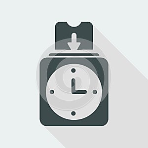 Clocking-in card - Vector flat icon