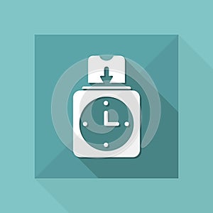 Clocking-in card - Vector flat icon