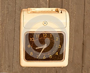 The Clocking in machine