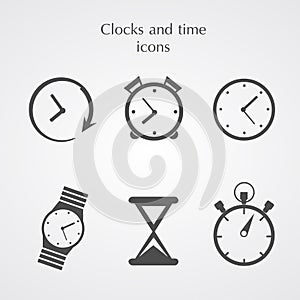 Clocks icons photo