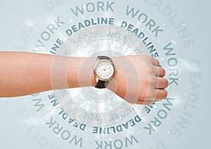 Clocks with work and deadline round writing