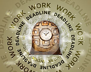 Clocks with work and deadline round writing