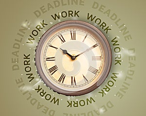 Clocks with work and deadline round writing