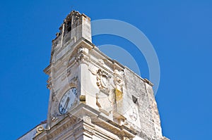 Clocktower. Corigliano d'Otranto. Puglia. Italy.