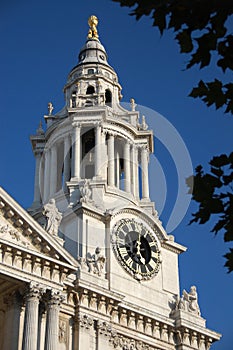 Clocktower of St Pauls Cathedral, London, England