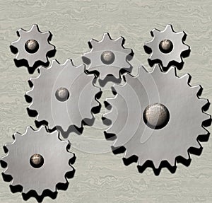 Clockwork cogs and gears