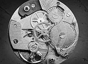 Clockwork with gears and cogwheels