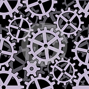 Clockwork gears seamless background pattern