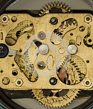 Clockwork old mechanical alarm clock