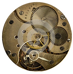 Clockwork old mechanical pocket watch