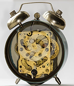 Clockwork vintage alarm clock