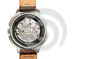 Clockwork of wristwatch