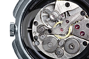 Clockwork of wristwatch photo