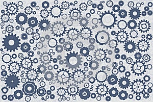 Clockworks blue background