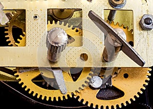 Clockworks. Detail, close up.