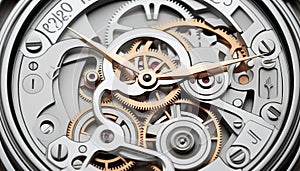 Clockworks in motion, symbol of precision and success generated by AI