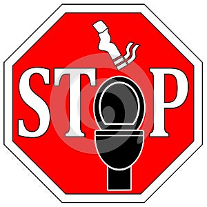 Stop flushing cigarette butts photo