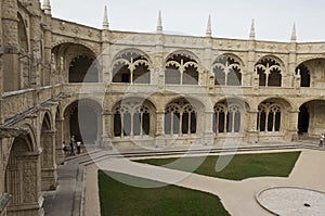 Cloister of the ancient Jeronimos Monastery