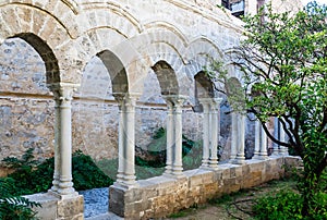 The cloister of the arab-norman church 