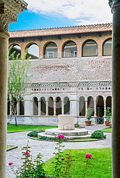 The cloister of the Basilica of Saint John Lateran in Rome.